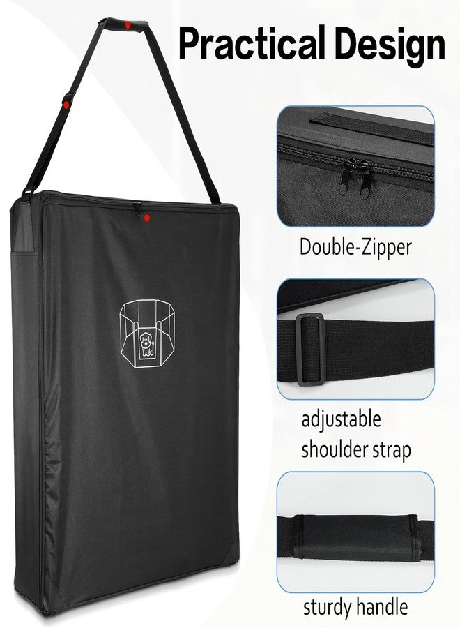 Kasla Dog Playpen Storage Bag,Suitable for Foldable Exercise Pet Playpen,RV Dog Fence Bag for Travel-Fits 32" H 8 Panels and 9 Stakes-28.3" L x 7.9" W x 32.6" H - Image 4