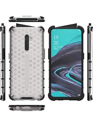 جراب حماية بتصميم خلية النحل، مقاوم للصدمات مع حماية للكاميرا متوافق مع Oppo Reno 2 (ابيض شفاف) - pzsku/ZFCD56B6D3B319F144401Z/45/1745311867/5bb7e202-f801-4afb-bb09-a850d35a01c1