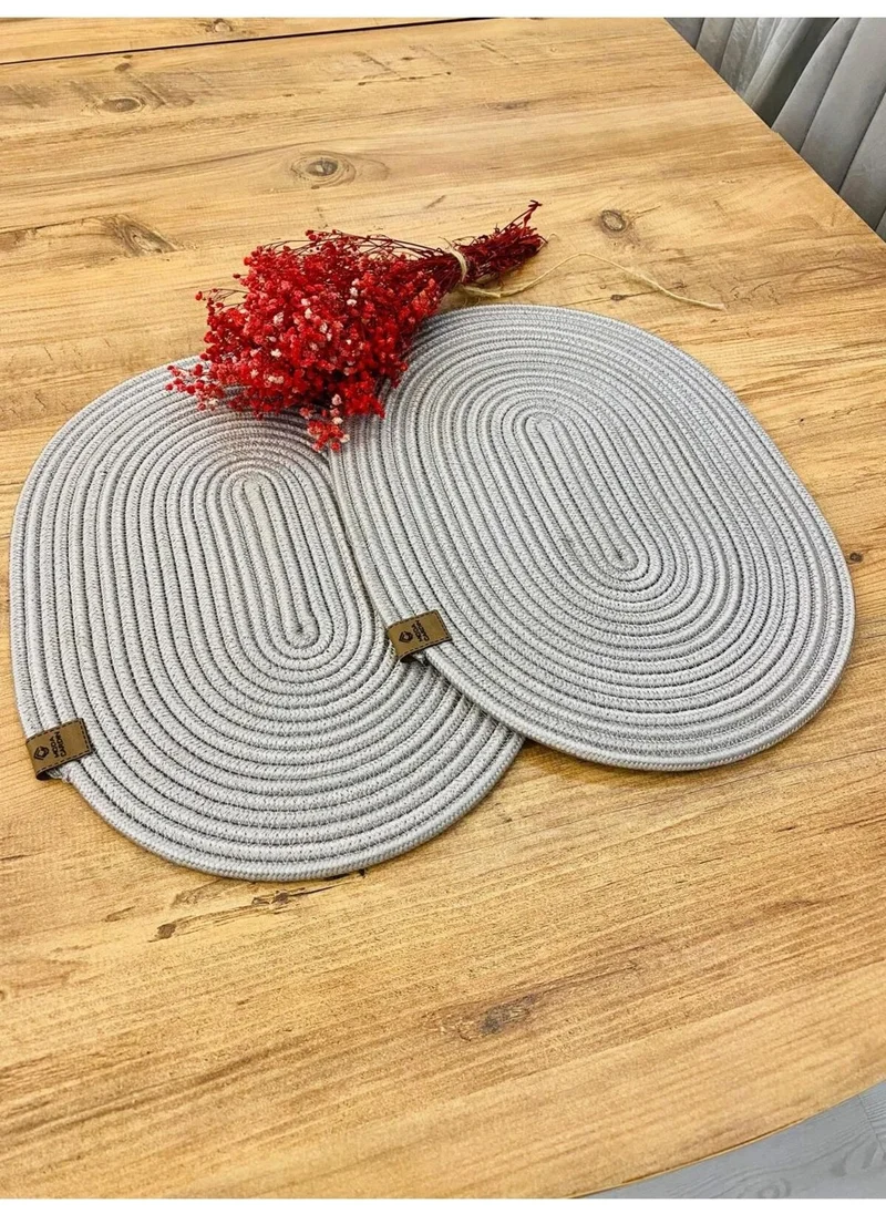 BDZ Deri BDZ Leather Jute Wicker American Service Oval Subpla 2-Piece