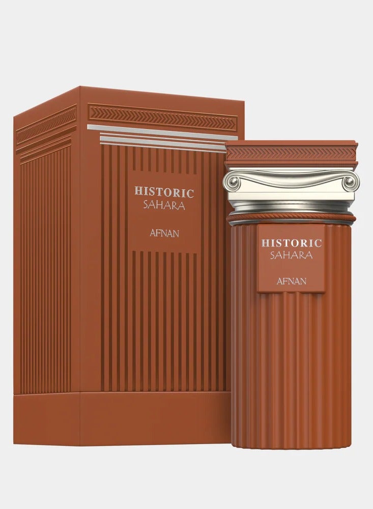 Afnan Historic Sahara Eau de Parfum 100ml for Men – Warm Spicy Oriental Fragrance with Bergamot, Cinnamon & Cardamom – Vanilla, Tonka, Musk & Praline – Long Lasting Luxury Scent - Image 1