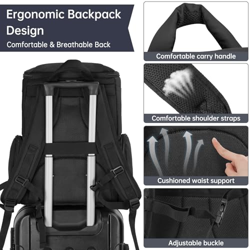 WELIDAY Gaming Console Backpack Compatible with PS5/PS5 Slim/PS5 Pro/ PS4 / Xbox One, Protective Travel Carrying Case with 15.6″ Laptop Compartment, Multiple Pockets for Accessories(Black) - Image 5