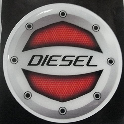 Ramanta® Reflective Red Diesel Decal/Sticker for Car Fuel Lid for WRV (Sticker Size: 10cm X 10cm) (Pack of 1) - Image 2