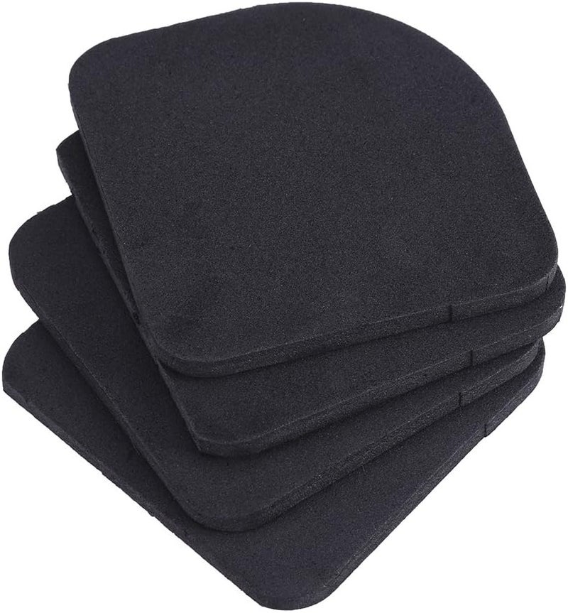 كلاراكو وسادات مضادة للاهتزاز، وسادات غسالة نابضة بالحياة، 4 قطع من وسادات غسالة الملابس والثلاجة، حصيرة حماية من الخدوش للأجهزة المنزلية (أسود) - Image 1