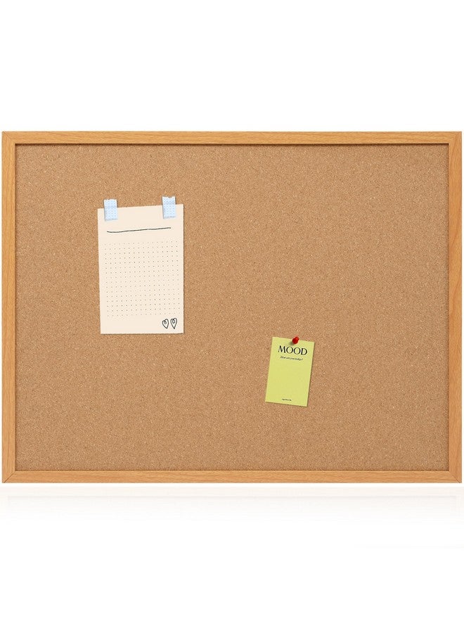 Board2by Cork Board Bulletin Board 24 X 36, Wood Framed Corkboards For Wall Decor, Hanging Office Message Board, Large Wall Mounted Notice Pin Board With 15 Push Pins For School, Home & Office - Image 1