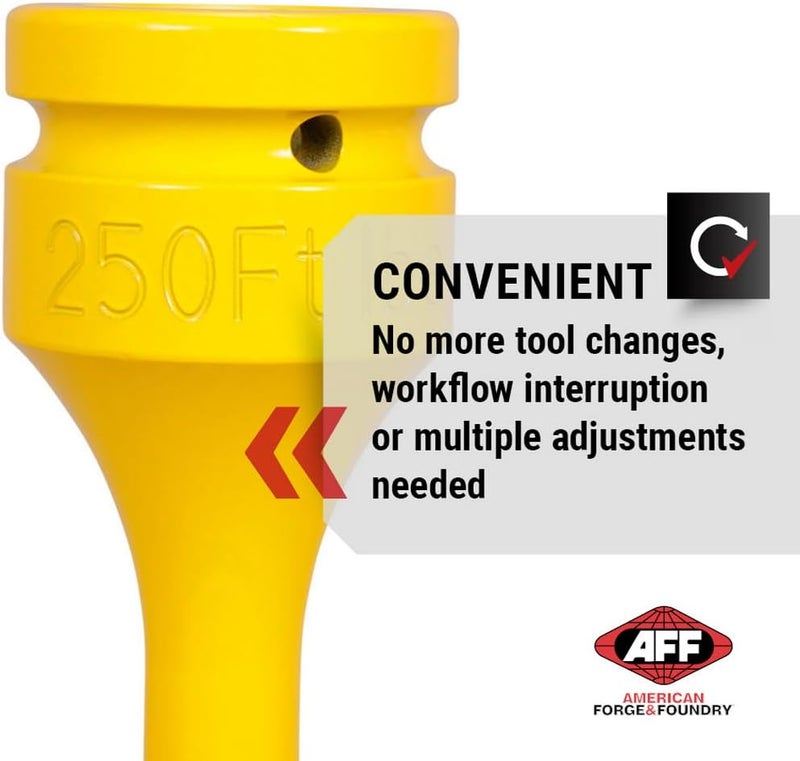 AFF Torque Limiting Extension, 1" Drive, 250 ft/lbs, Yellow, 40406 - Image 4