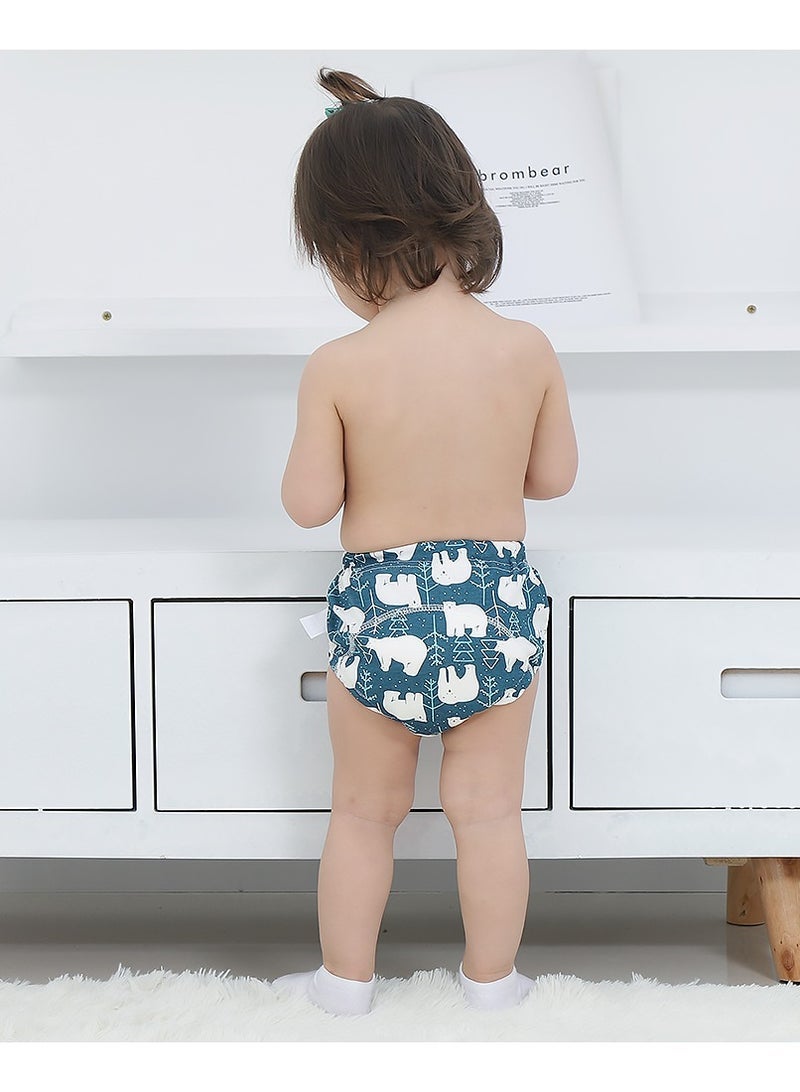 insular Cotton Diaper 6 Layer Breathable Toddler Training Pants With Size L 2 Counts - Image 4