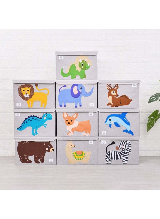 CLCROBD Foldable Large Kids Toy Chest with Flip-Top Lid, Collapsible Fabric Animal Toy Storage Organizer/Bin/Box/Basket/Trunk for Toddler, Children and Baby Nursery (Dog) - Image 5