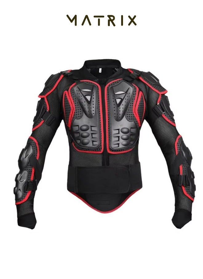 MATRIX - Motorcycle Jacket Sportswear Motorcycle Full Body Armor Jackets Motocross Racing Jersey Spine Chest and Arm Protection Jacket Large (L) - Image 1