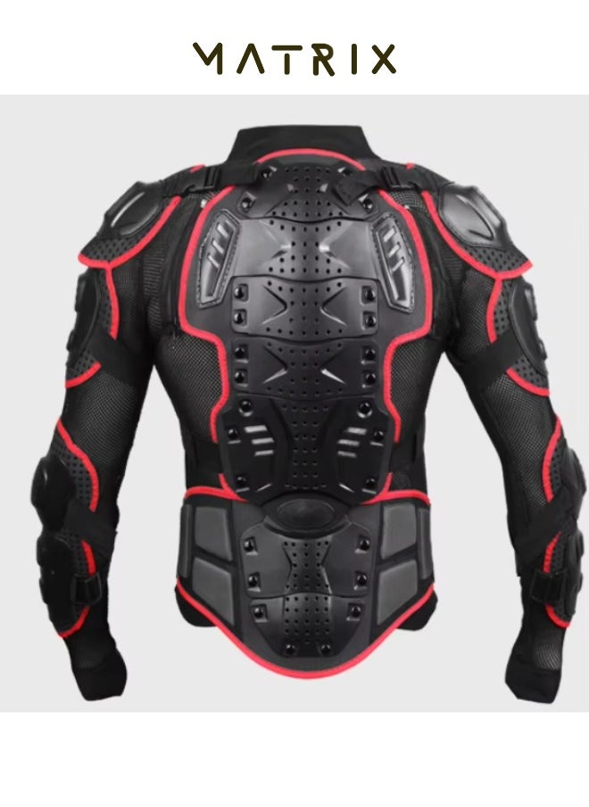 MATRIX - Motorcycle Jacket Sportswear Motorcycle Full Body Armor Jackets Motocross Racing Jersey Spine Chest and Arm Protection Jacket Large (L) - Image 1