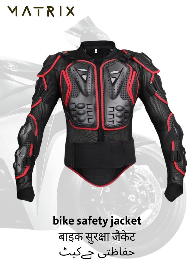 MATRIX - Motorcycle Jacket Sportswear Motorcycle Full Body Armor Jackets Motocross Racing Jersey Spine Chest and Arm Protection Jacket Large (L) - Image 1