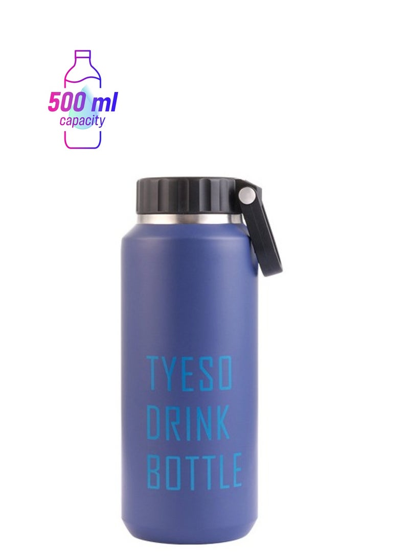 TYESO 500ml Leak-proof Lid Insulated Water Bottle Stainless Steel Vacuum Flask - Image 1