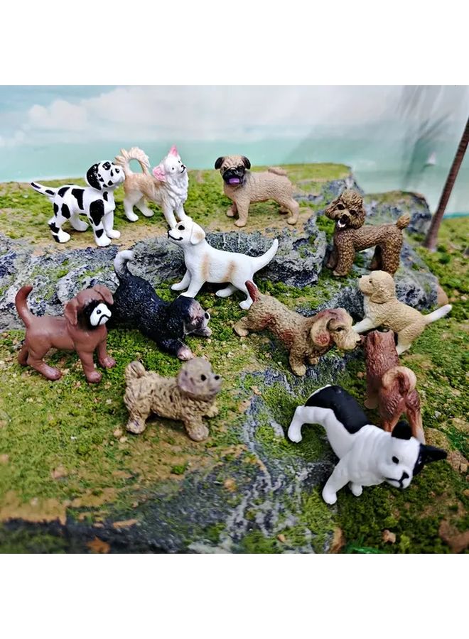 6pcs Miniature Puppy Models Shiba Inu Chihuahua Bulldog Golden Retriever Animal Figurines - Image 5