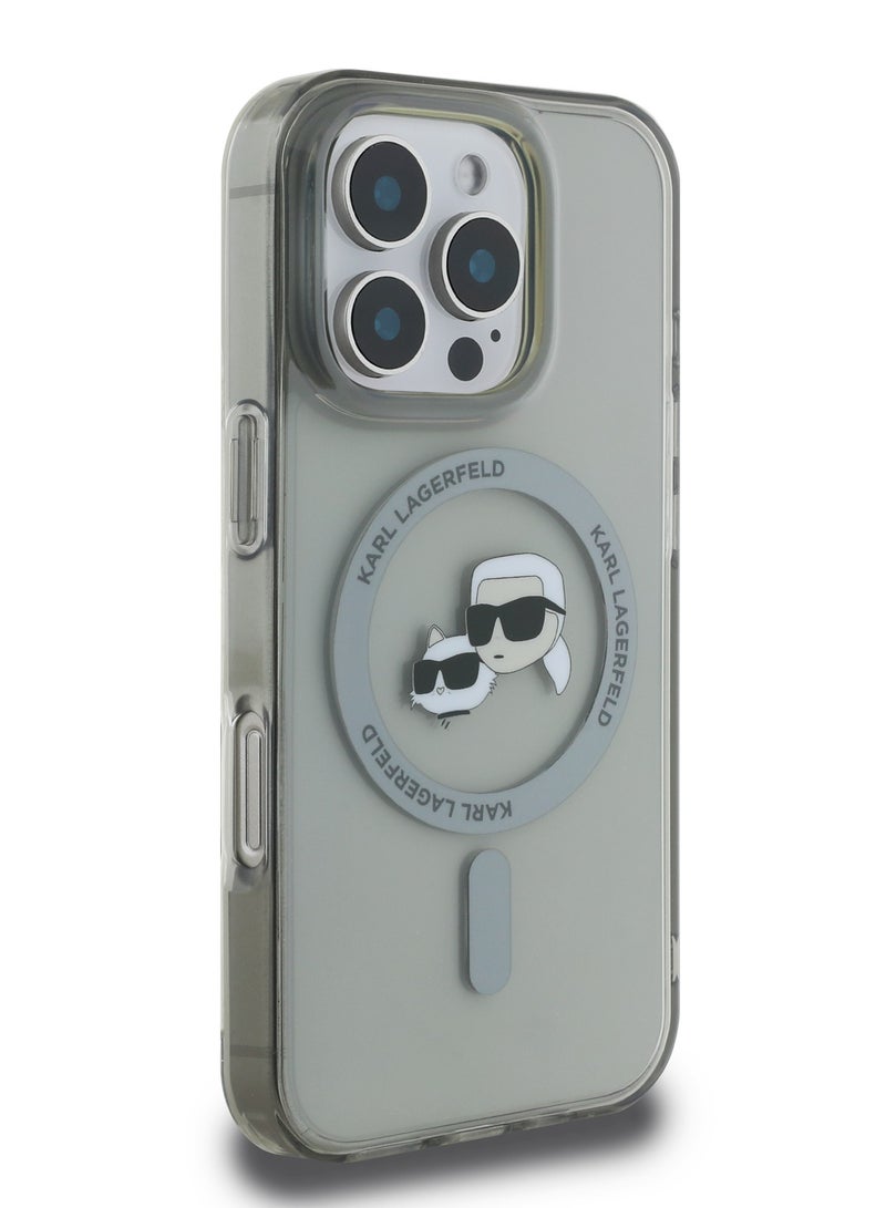 Karl Lagerfeld iPhone 16 Pro Magsafe IML Hard Case with Karl & Choupette Head /Drop protection/Slim Profile/Comfortable Grip - Image 5