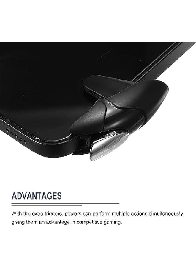 Beauenty Mobile Game Controller Pair Trigger ons for 4.7-6.5 Inch Phones High Sensitivity Black - Image 4