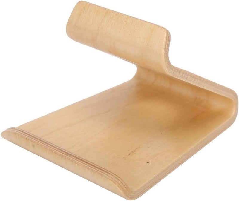 HEEPDD Mobile Phone Stand, Phone Holder for Tablets, Light Walnut Finish, Perfect for Home Office Usage Mobile Stand, Wooden Holder, Adjustable Nan Office and School Supplies (Light) - Image 3
