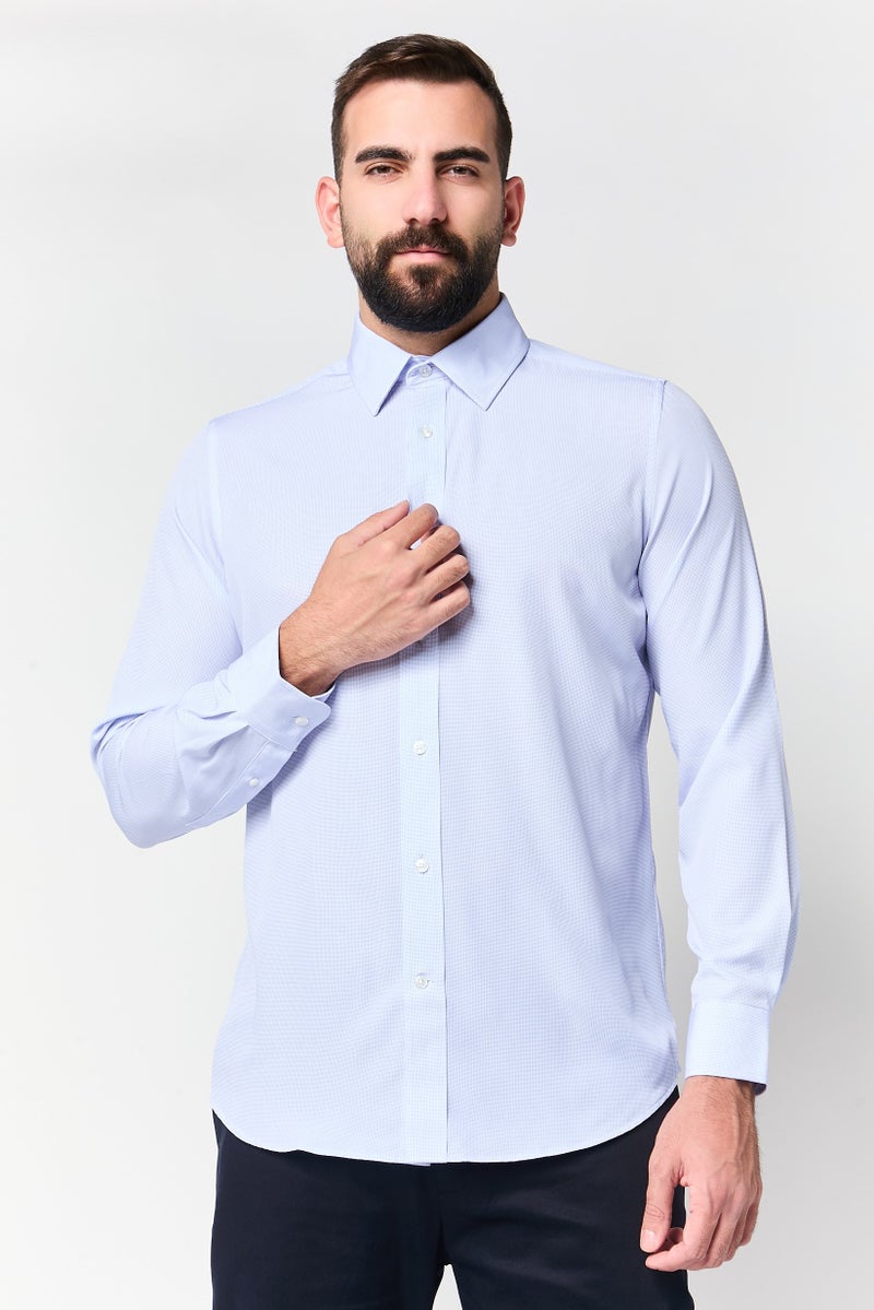 Scotch & Soda قميص رسمي بأكمام طويلة للرجال بتصميم عصري ونقشة نقاط دقيقة، متعدد الألوان - Image 1