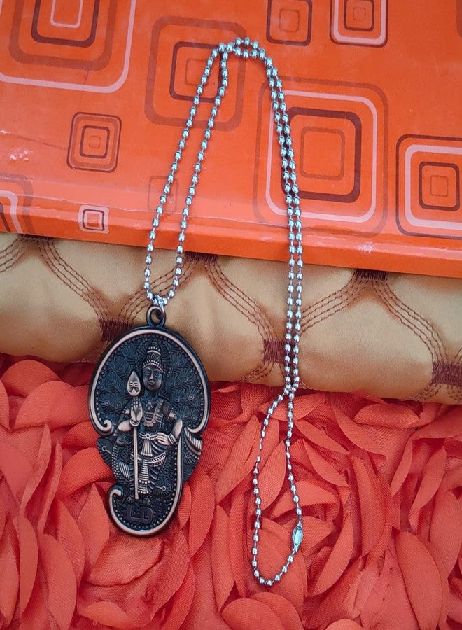 M Men Style Tamil Om Murugan Kartikeya Kumara Kumaraswami Subrahmanyam Locket With Chain Copper Zinc Metal Necklace Pendant Chain For Men And Women - Image 3
