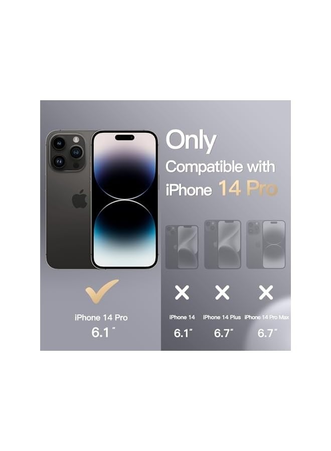 جي تيك حافظة JETech من السيليكون لهاتف iPhone 14 Pro مقاس 6.1 بوصة، حافظة هاتف واقية لكامل الجسم ذات ملمس حريري ناعم، غطاء مقاوم للصدمات مع بطانة من الألياف الدقيقة (أسود) - Image 2