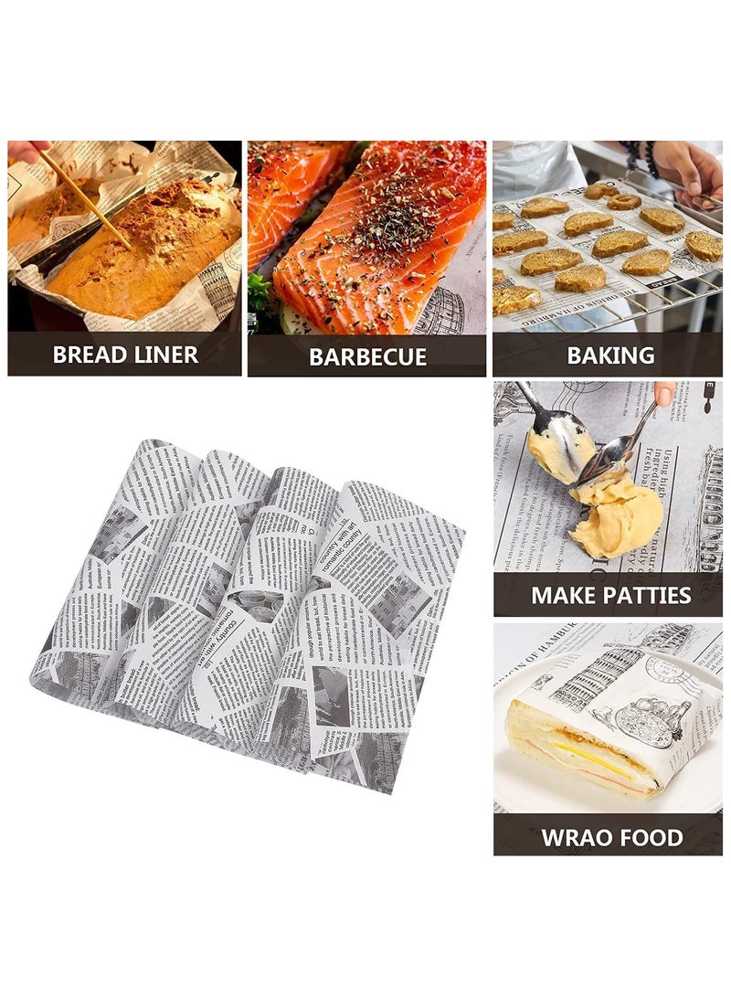 VINNYSEN 100 قطعة من ورق نشاف الفرن وورق الخبز وورق زيت الشواء ووعاء الشواء للفرن وورق الفطائر وبطانة صينية الخبز الهوائية وورقة فرن المحمصة ووعاء تحميص الفرن والبطاطس المقلية وامتصاص الزيت (18 × 18 سم) - Image 3
