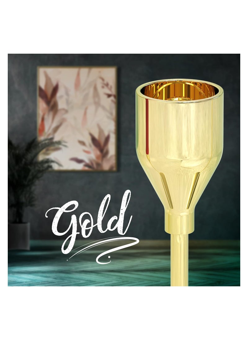 KASTWAVE - Candlestick Holders for Taper Candles, Set of 3 Taper Candle Holders for Candlesticks, Ideal for Home Décor, Wedding, Birthday Party, Date Night, Dinning or Other Special Occasions (Rose Gold) - Image 1