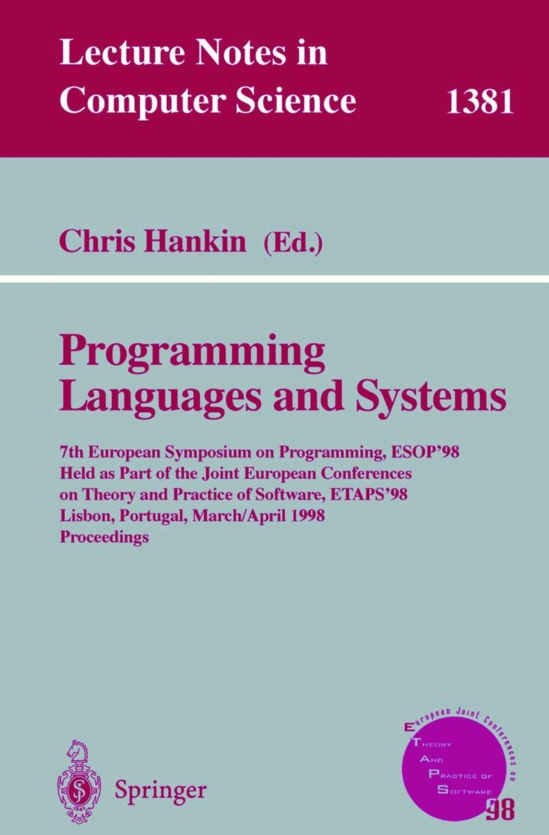 Programming Languages and Systems: 7th European Symposium on Programming, Esop'98, He