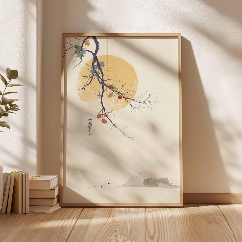 TNESSENTIAL Japanese Wall Art, Minimal Ginkgo Branch Poster, Asian Inspired Artwork, Zen Nature Print, Wabi Sabi Decor for Home or Office - Image 5