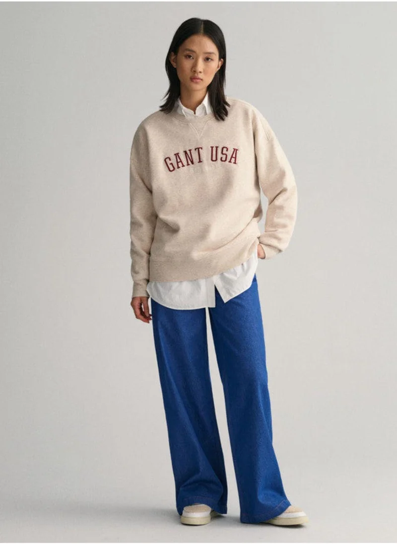 غانت Oversized Gant Usa Crew Neck Sweatshirt