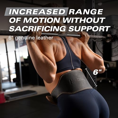 Harbinger Padded Leather Weightlifting Belt 204 or 6 Width Foam Cushioning Tapered Design for Support Mobility 6 Inch Small - Image 3