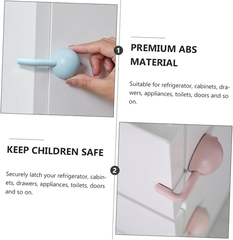 HEXONIQ ® Baby Safety Locks for Drawer Cabinets, Refrigerators, Cupboards, Appliances Child Proof Latches with Easy Installation for Child & Infant Safety (Beige, Pack of 6) - Image 4