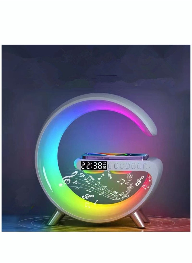 Wireless Smart Light Sound Machine Bluetooth Speaker Bedside Sunrise Wake Up Polar Atmosphere Projection Lamp
