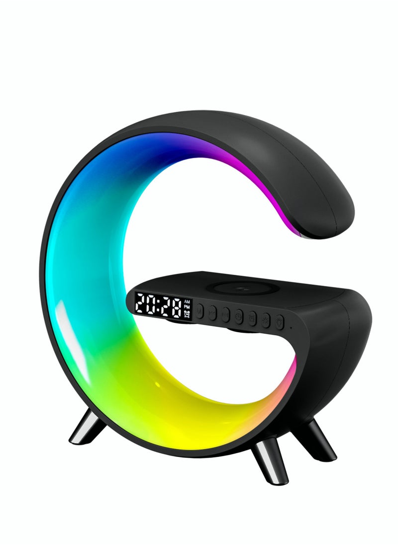 Wireless Smart Light Sound Machine Bluetooth Speaker Bedside Sunrise Wake Up Polar Atmosphere Projection Lamp