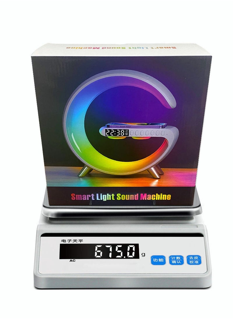Wireless Smart Light Sound Machine Bluetooth Speaker Bedside Sunrise Wake Up Polar Atmosphere Projection Lamp