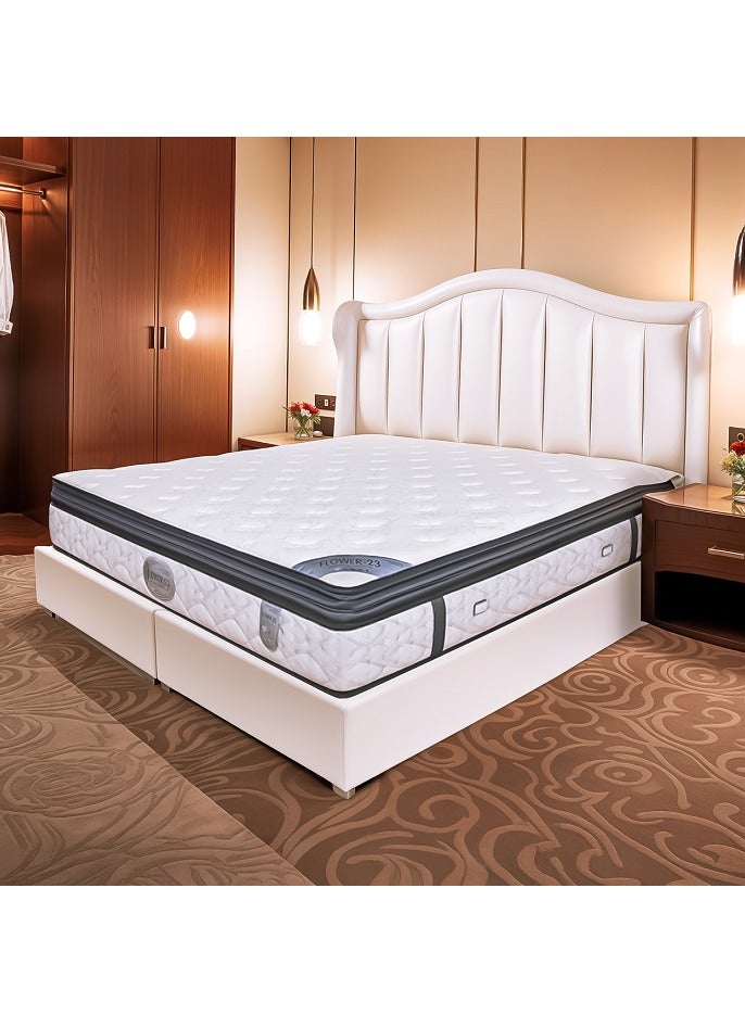 BACK CARE Backcare Flower Mattress Flower – A Premium Medium-Firm Mattress with Advanced Cooling Technology, Ergonomic Support for Spinal Health, Pocket Spring Motion Isolation, and Natural Ventilation for Restful Sleep 200x200x35 CM - Image 1