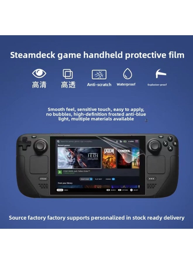 لمقبض لعبة Steam Deck، طبقة واقية AR مضادة للانعكاس، HD مصدر إنتاج فيلم مضاد لبصمات الأصابع، اللون: Steam Deck 7 بوصة Ar مضاد للانعكاس، Pet - Image 2