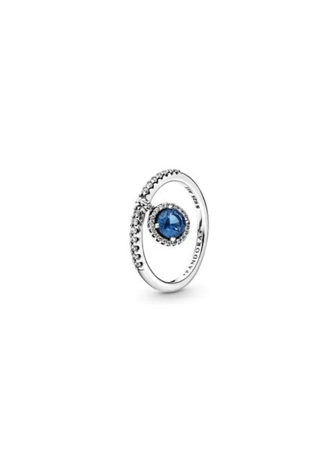 Pandora blue shiny round ring