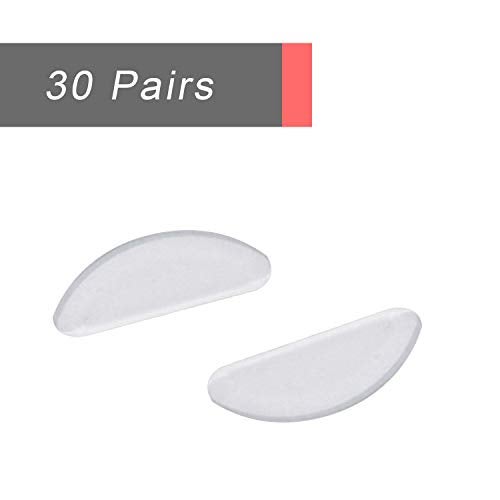 NEPAK 30 Pairs Eyeglass Nose Pads,Eye Glasses Nose Pads Non Slip,Silicone Nosepads for Glasses, Sunglasses, and Eye Wear(Clear,1mm) - Image 2