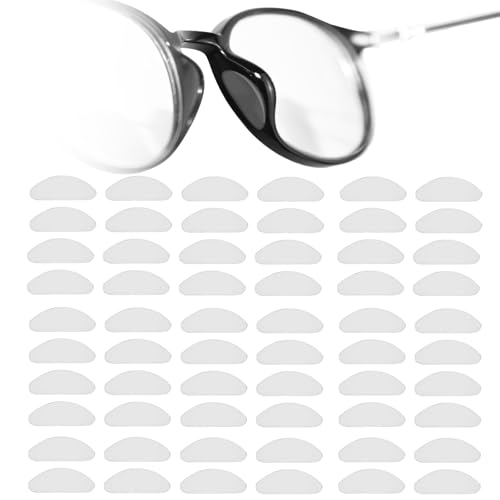 NEPAK 30 Pairs Eyeglass Nose Pads,Eye Glasses Nose Pads Non Slip,Silicone Nosepads for Glasses, Sunglasses, and Eye Wear(Clear,1mm) - Image 1