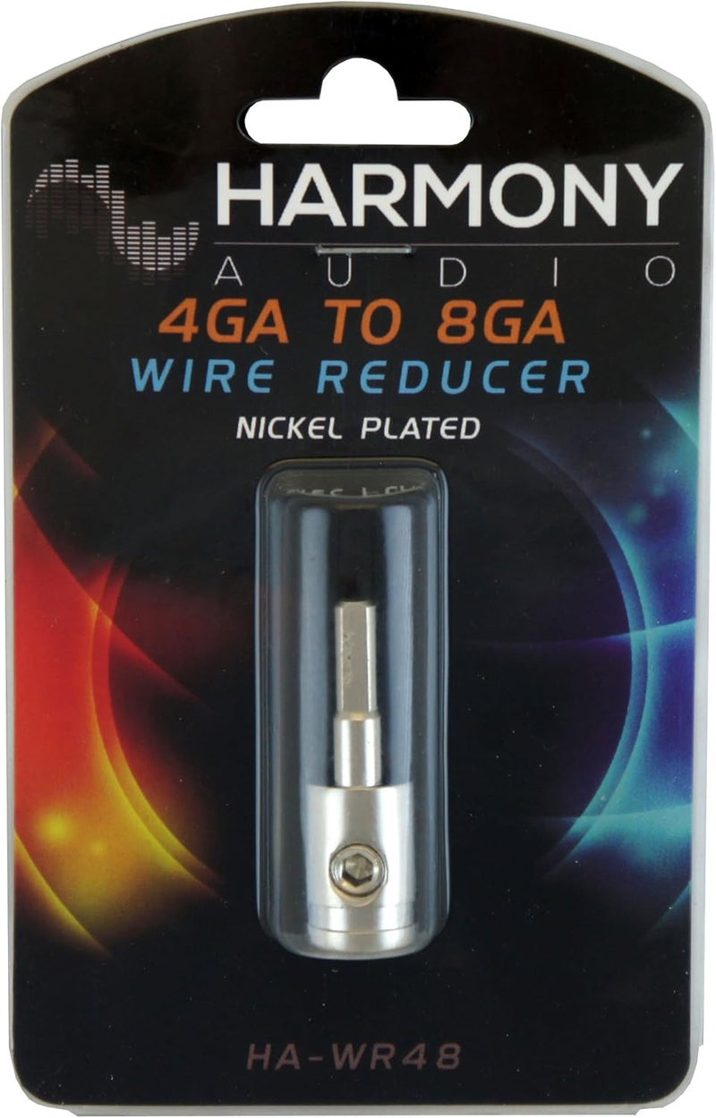 HARMONY AUDIO HA-WR48 Car Stereo Power or Ground 4 to 8 Gauge Wire Reducer - Nickel Plated - Image 3