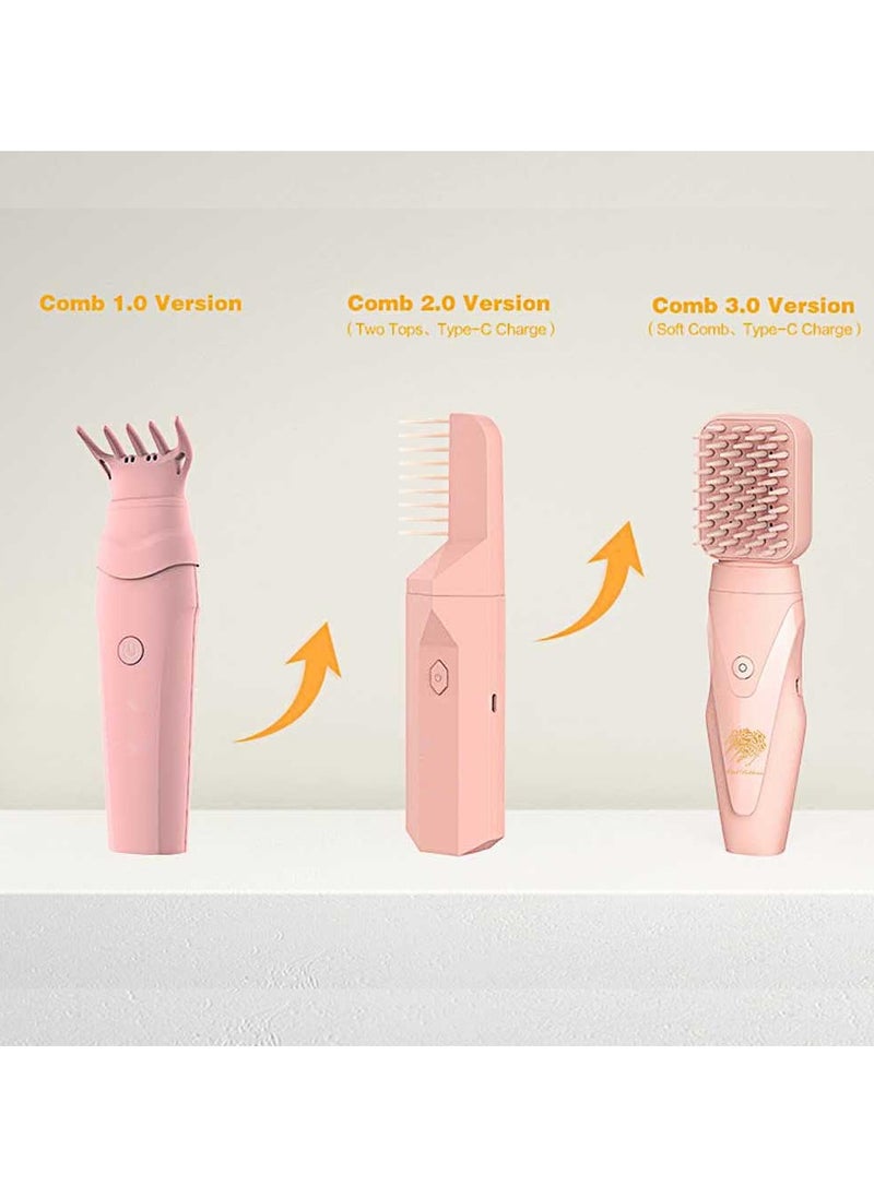Oud Bakhoan Electric Oud Bakhoor Incense Burner with Soft Comb USB Rechargeable Incense Mabkhara New Version 3.0 Pink Color  - Image 3