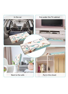 EMZJ 200 X 180 X 1 cm Baby Crawling Play Floormat Foam Non-Toxic Foldable Reversible Playing Mat  - Image 4