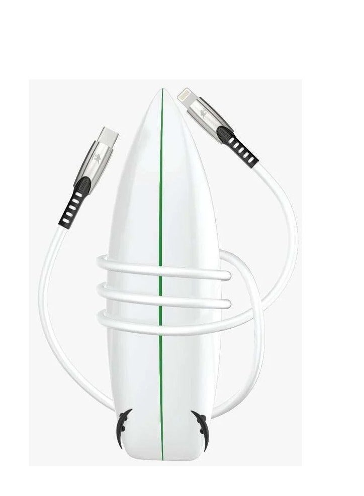 Spark berry PD Type C iPhone cable, 3A power, 1.20m long (white, black) - Image 2