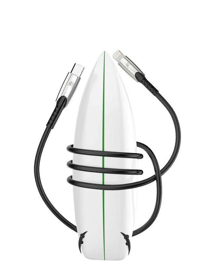 Spark berry PD Type C iPhone cable, 3A power, 1.20m long (white, black) - Image 3
