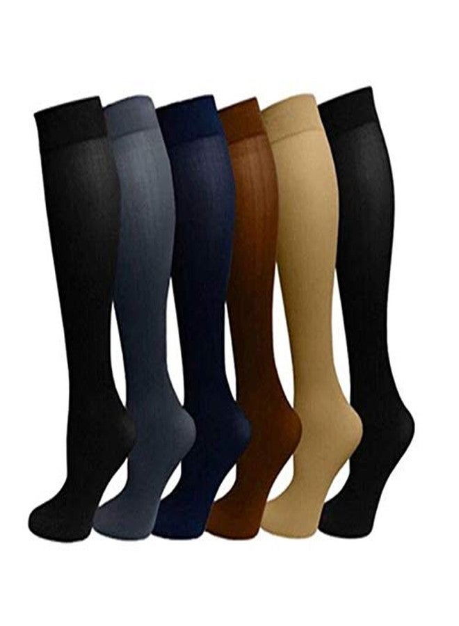 Digital Shoppy Unisex Medical Compression Socks Pressure Varicose Veins Leg Relief Pain Knee High Stockings Socks 1Pair (Blue, S/M) - Image 2