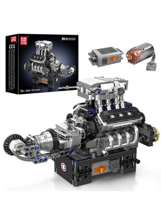 Mould King V8 Engine Building Blocks Sets, V8 Engine Model kit That Run, Build Your Own STEM Model Engine, 8-Cylinder Car Engine Building Engineering Toys for Kids/Adults Collections(737+PCS) - pzsku/ZFCD69E5616C61C9F5F90Z/45/1750160766/a08deb89-f958-47fb-9398-64ef8c35ab4f