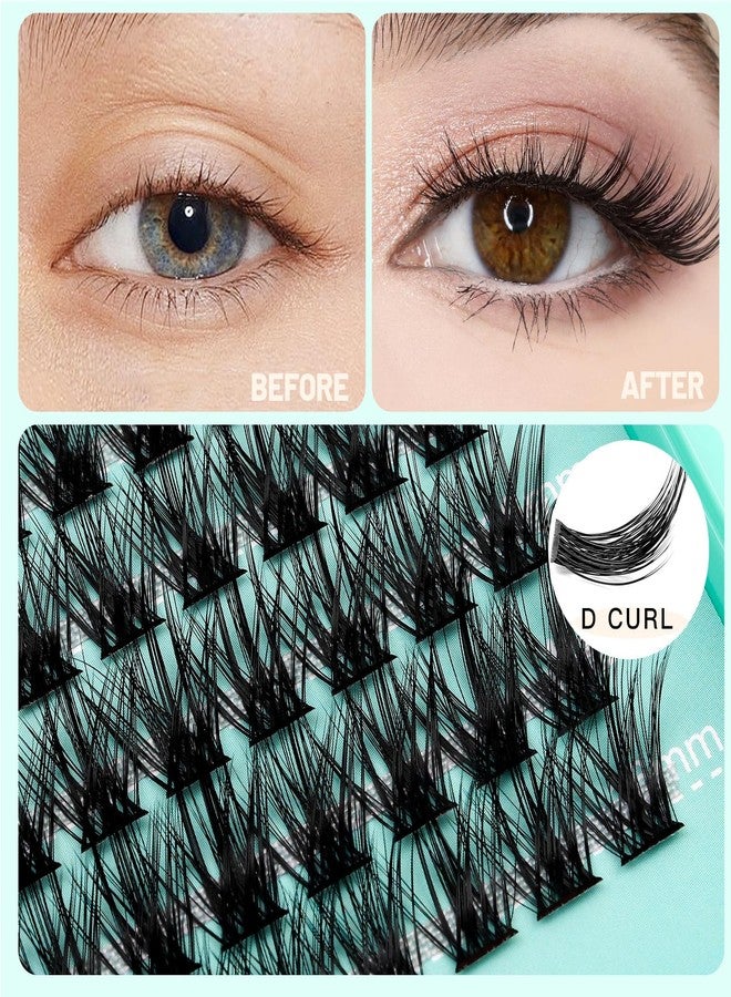 Bodermincer Eyelashes Clusters 10-12-14mm Mixed/12-14-16mm Mixed/14-16-18mm Mixed/16-18-20mm Mixed Nature D Curl False Lashes Cluster Eyelashes (10-12-14mm Mixed) - Image 4