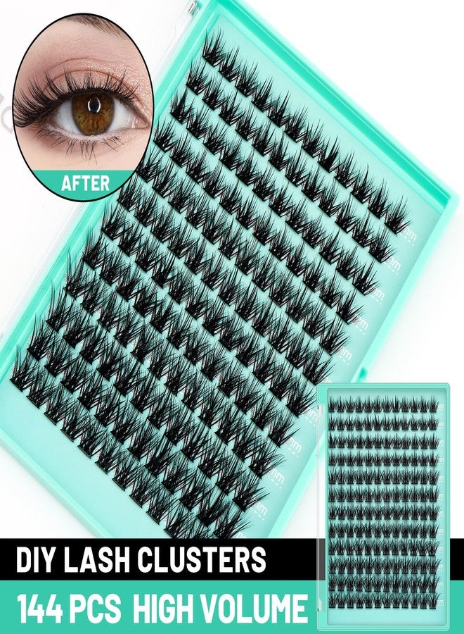 Bodermincer Eyelashes Clusters 10-12-14mm Mixed/12-14-16mm Mixed/14-16-18mm Mixed/16-18-20mm Mixed Nature D Curl False Lashes Cluster Eyelashes (10-12-14mm Mixed) - Image 3