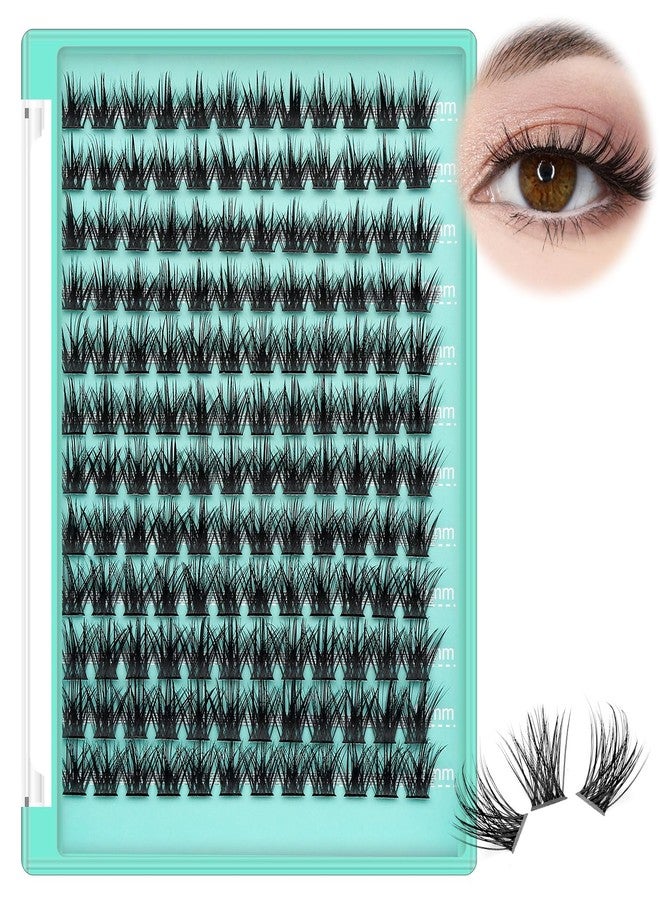Bodermincer Eyelashes Clusters 10-12-14mm Mixed/12-14-16mm Mixed/14-16-18mm Mixed/16-18-20mm Mixed Nature D Curl False Lashes Cluster Eyelashes (10-12-14mm Mixed) - Image 1