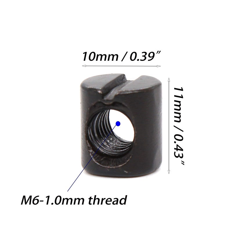 binifiMux Baby Bed Crib Screws Hardware Replacement Kit Binifimux 100Pcs M6X15Mm/25Mm/35Mm/45Mm/55Mm/65Mm/75Mm Black Hex Drive Socket Cap Screws Barrel Nuts Assortment Kit For Beds Chairs Furniture - Image 3