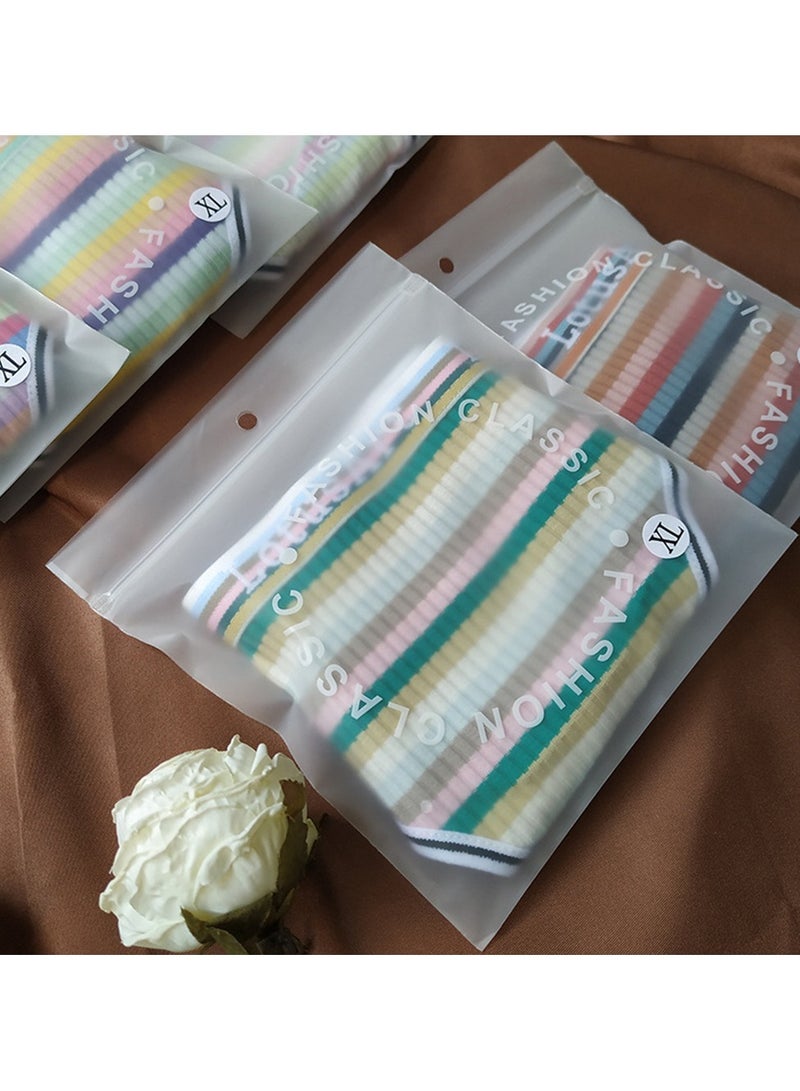 عباءات قطنية عالية القص breathable stretch للسيدات حمالات داخلية بستايل هوائي عبوات ناعمة ريتر حلوة خصر منخفض 5 عبوات XL - Image 3