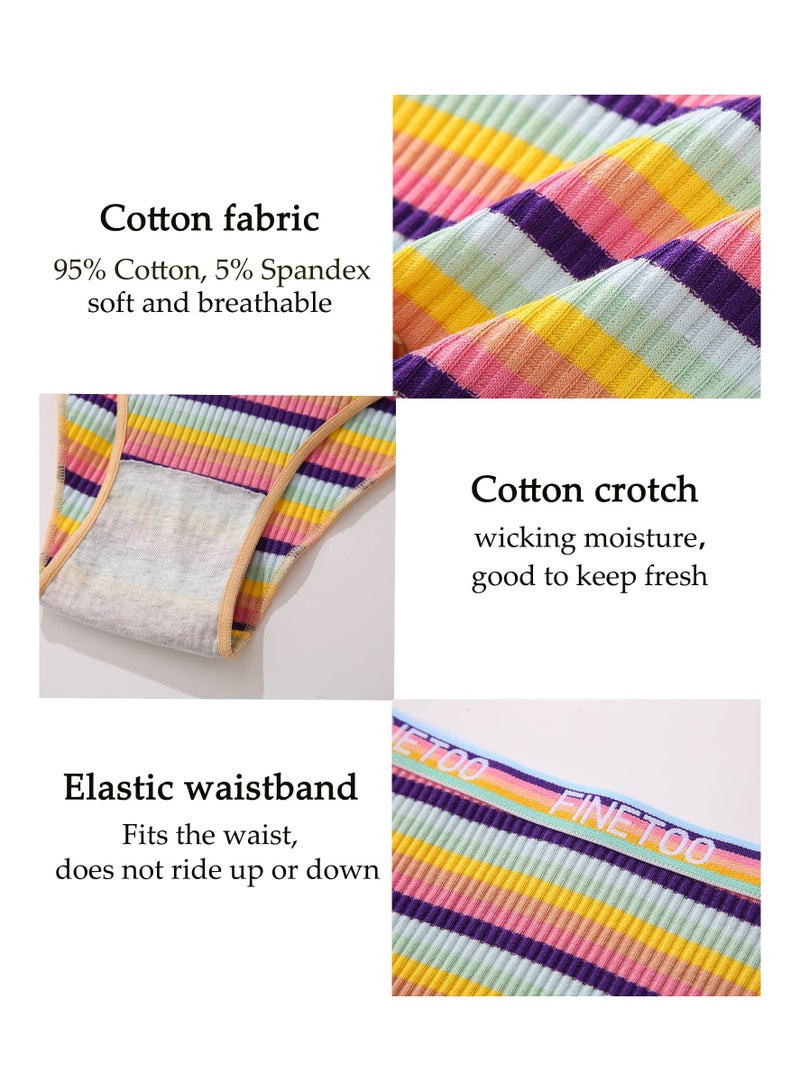 عباءات قطنية عالية القص breathable stretch للسيدات حمالات داخلية بستايل هوائي عبوات ناعمة ريتر حلوة خصر منخفض 5 عبوات XL - Image 2